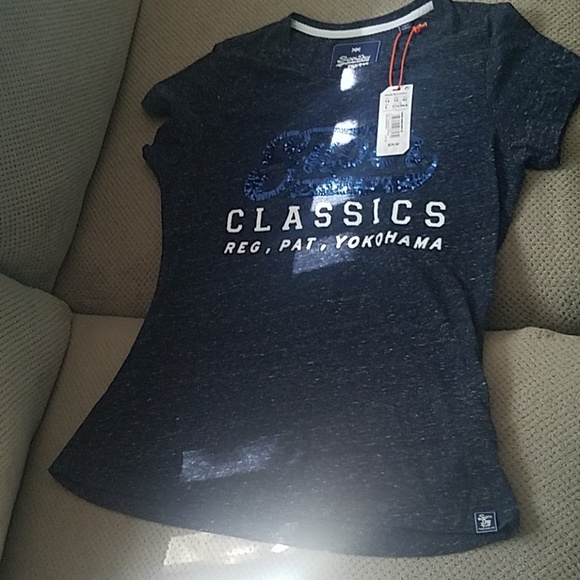 Superdry Tops - Final price New superdry sequin t shirt size l